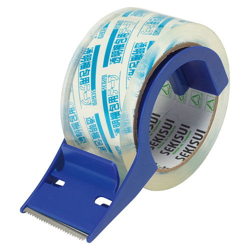 店舗用品店舗運営用品セキスイ透明梱包用テープ65ミクロンカッター付きテープ48mm幅×50m巻の商品画像