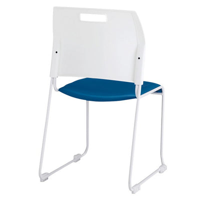 店舗用品店舗運営用品スタッキングチェアホワイトシェルブルーの商品画像