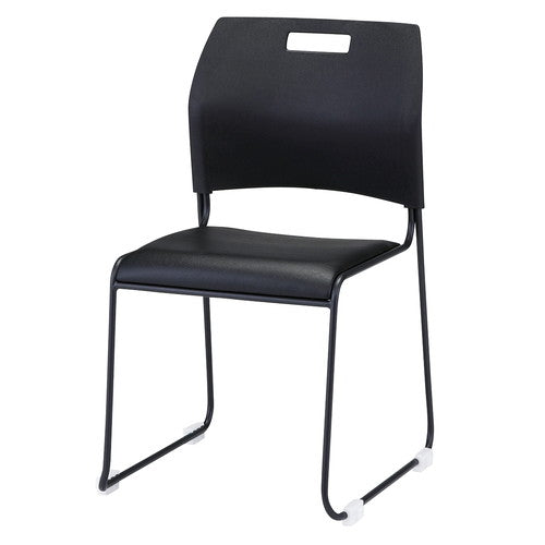 店舗用品店舗運営用品スタッキングチェアブラックシェルブラックの商品画像