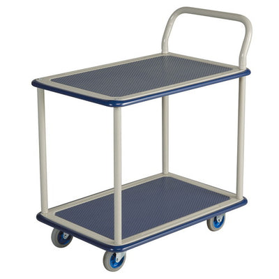 店舗用品店舗運営用品スチール製2段カートフットブレーキ無しの商品画像