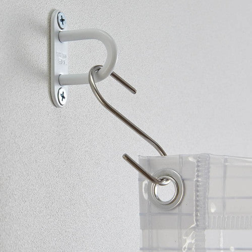 店舗用品店舗運営用品ネット用オプション白アイプレートロング小の商品画像