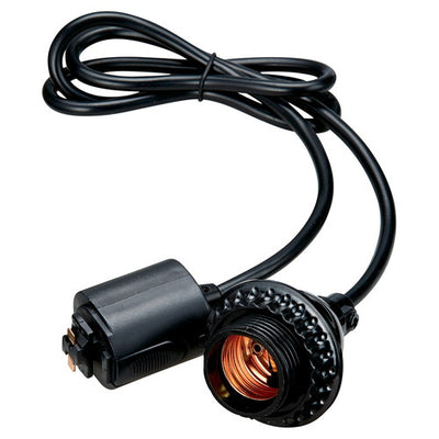 店舗用品照明ライティングダクトレール用ソケット&コードブラックの商品画像