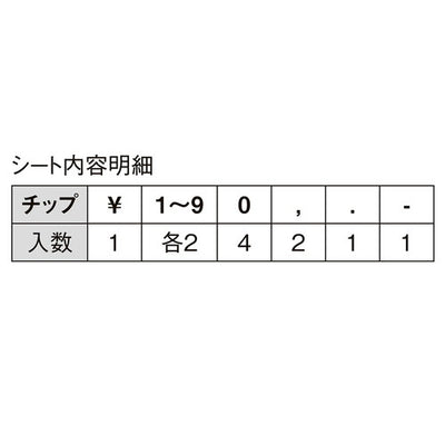 店舗用品販促用品マグネット品名シートゴールド文字[黒シート[数字アソートの商品画像