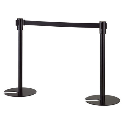 店舗用品店舗運営用品ベルトパーティションスタッキングタイプブラックの商品画像