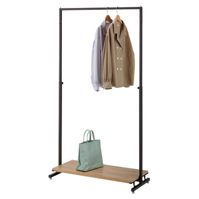 店舗用品店舗什器インハングタイプハンガーラックW90cm角パイプブラックの商品画像