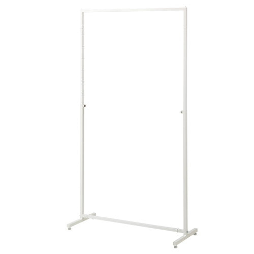 店舗用品店舗什器インハングタイプハンガーラックW90cm角パイプホワイトの商品画像