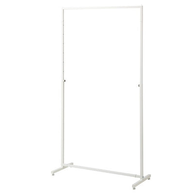 店舗用品店舗什器インハングタイプハンガーラックW90cm角パイプホワイトの商品画像