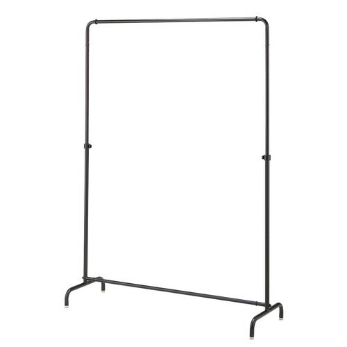 店舗用品店舗什器インハングタイプハンガーラックW120cm丸パイプブラックの商品画像