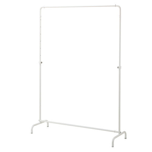店舗用品店舗什器インハングタイプハンガーラックW120cm丸パイプホワイトの商品画像