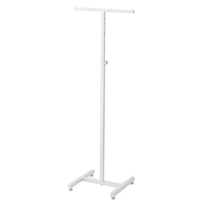 店舗用品店舗什器T字ハンガー角パイプ白の商品画像