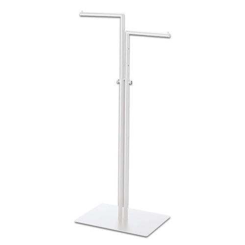 店舗用品店舗什器2WAYハンガー(丸パイプ)直角白の商品画像