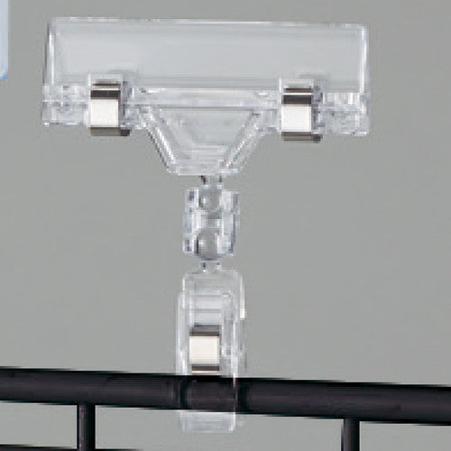 店舗用品システム什器欄干用ポップカード差し中クリップ【10個】の商品画像