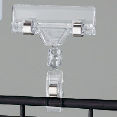 店舗用品システム什器欄干用ポップカード差し中クリップ【10個】の商品画像