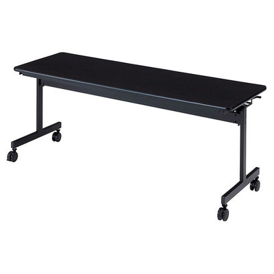 店舗用品店舗運営用品フォールディングテーブルW180cmブラック脚D60cmブラックの商品画像