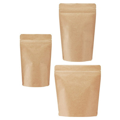 店舗用品ラッピング用品チャック付きスタンド袋クラフト12×20×底マチ5.5cmの商品画像