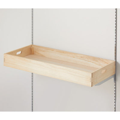 店舗用品システム什器深型トレー棚セットナチュラルの商品画像