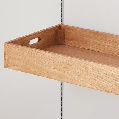 店舗用品システム什器深型トレー棚セットライトブラウンの商品画像