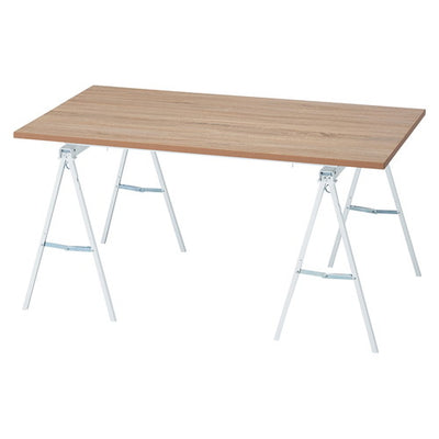 店舗用品店舗什器マルシェ簡易テーブル天板ラスティック柄ホワイト脚W150cmの商品画像