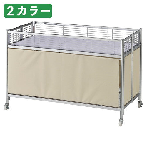 店舗用品店舗什器中折れワゴンクロームフレームW120cmレッドテントの商品画像