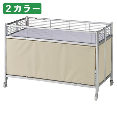 店舗用品店舗什器中折れワゴンクロームフレームW120cmレッドテントの商品画像