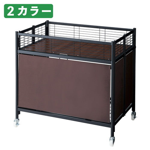 店舗用品店舗什器中折れワゴンブラックフレームW90cmブラックテントの商品画像