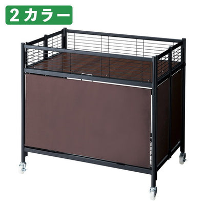 店舗用品店舗什器中折れワゴンブラックフレームW90cmブラックテントの商品画像
