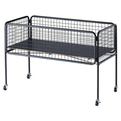 店舗用品店舗什器ユニットワゴン黒浅型W120cmの商品画像