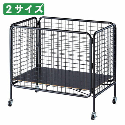 店舗用品店舗什器ユニットワゴン黒深型W120cmの商品画像