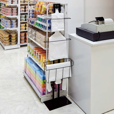 店舗用品店舗什器レジ袋掛け用ネットカゴネットカゴの商品画像