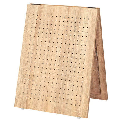 店舗用品店舗什器A型卓上両面有孔パネルスタンドラスティック柄の商品画像