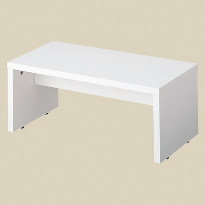 店舗用品店舗什器木製コの字ネストテーブルホワイトW70×D35×H30cmの商品画像