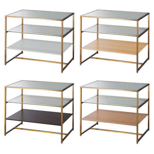 店舗用品店舗什器3段テーブルアンティークゴールド脚ホワイトの商品画像