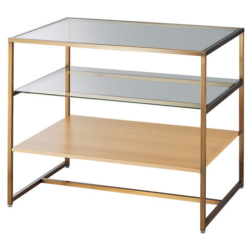 店舗用品店舗什器3段テーブルアンティークゴールド脚エクリュの商品画像