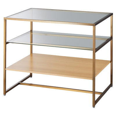 店舗用品店舗什器3段テーブルアンティークゴールド脚エクリュの商品画像