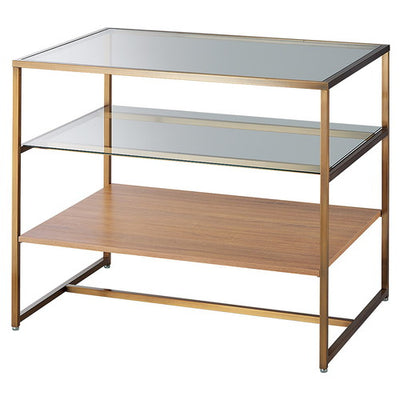 店舗用品店舗什器3段テーブルアンティークゴールド脚ラスティック柄の商品画像