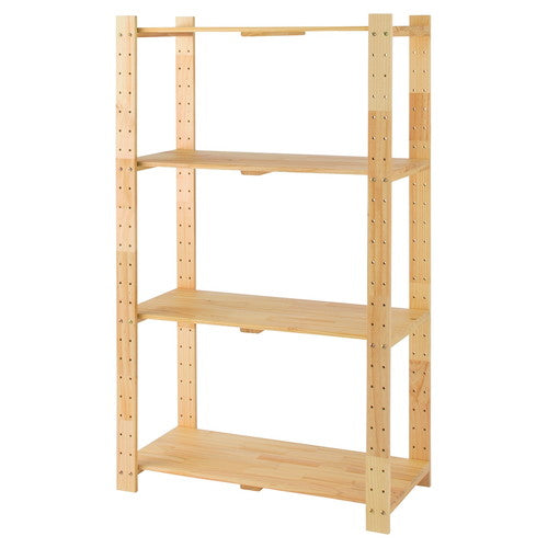 店舗用品店舗什器ウッドシェルフW90cmH150cm棚4段の商品画像