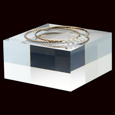 店舗用品演出用品アクリル角柱10cm角H5cmの商品画像