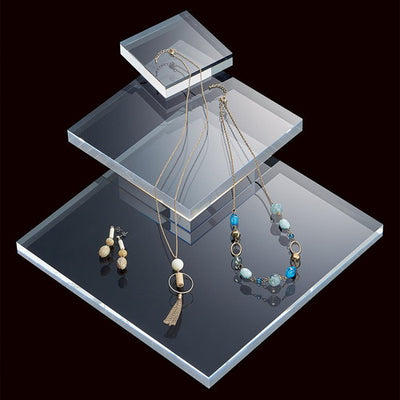 店舗用品演出用品アクリル厚板ステージ正方形10cm角の商品画像