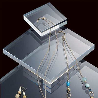 店舗用品演出用品アクリル厚板ステージ正方形20cm角の商品画像