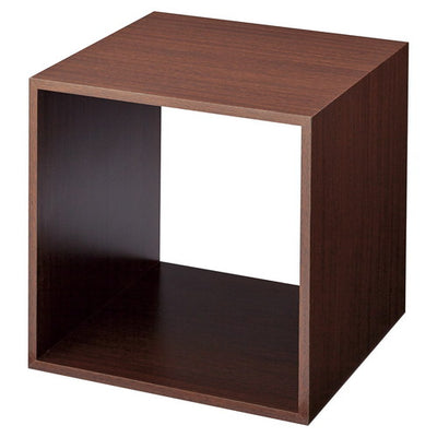店舗用品演出用品木製ディスプレイボックスブラウン30cm角の商品画像