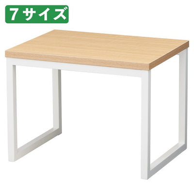 店舗用品演出用品スチール脚コの字型ディスプレイエクリュ×白脚W30cmの商品画像