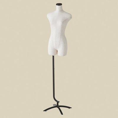 店舗用品ディスプレイ用品婦人ヤング芯地張トルソーベース黒の商品画像