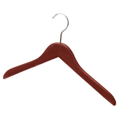店舗用品ディスプレイ用品木製ハンガーブラウン平型W38cmの商品画像