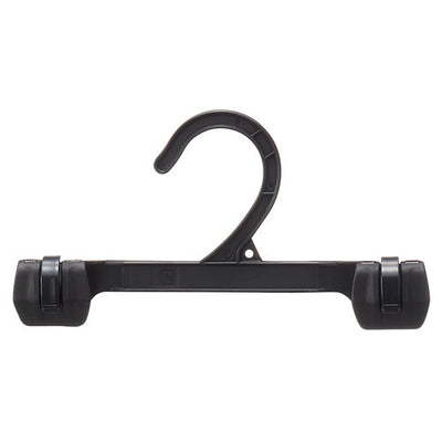 店舗用品ディスプレイ用品プラスチック製ボトムハンガー黒W24.5cmの商品画像