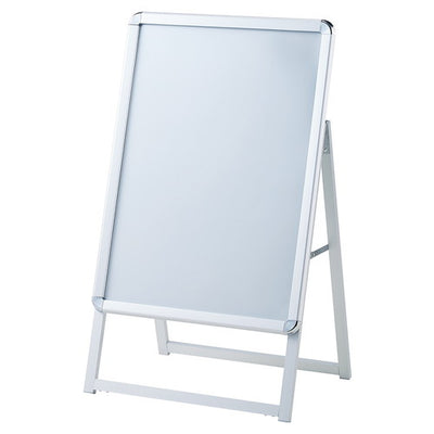 店舗用品サイン・掲示用品フロントオープンポスタースタンド(片面仕様)B2シルバーの商品画像