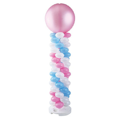 店舗用品販促用品バルーンタワーセットピンク白×ピンク×ライトブルーの商品画像