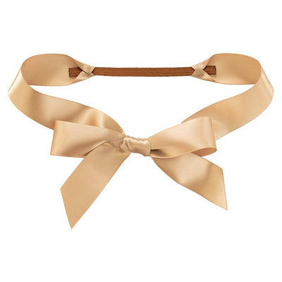 店舗用品ラッピング用品リボン付きゴムタグSゴールドの商品画像