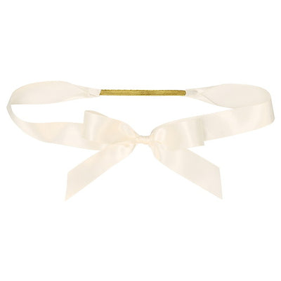 店舗用品ラッピング用品リボン付きゴムタグMアイボリーの商品画像