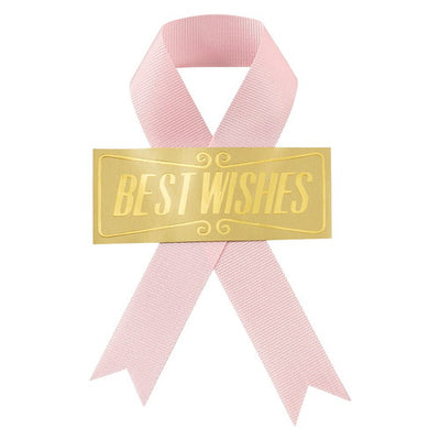 店舗用品ラッピング用品リボン付きシール強粘着タイプベストウィッシュピンクの商品画像