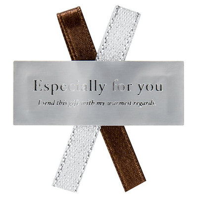 店舗用品ラッピング用品リボン付きシール小シルバーの商品画像